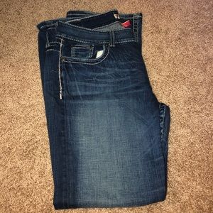 BKE dark blue boot cut jeans
